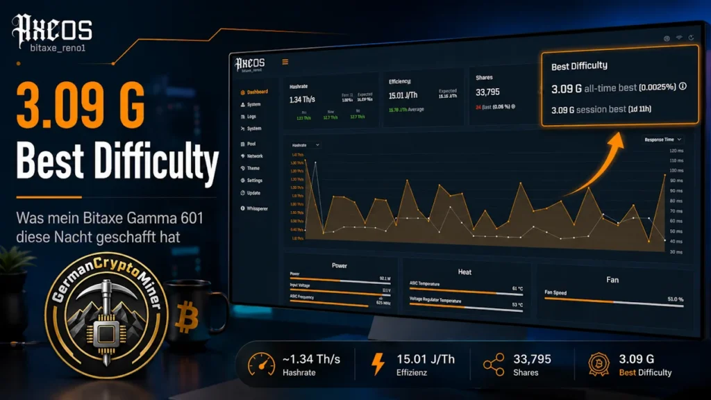 Best difficulty Solo Mining Bitaxe Bitcoin
