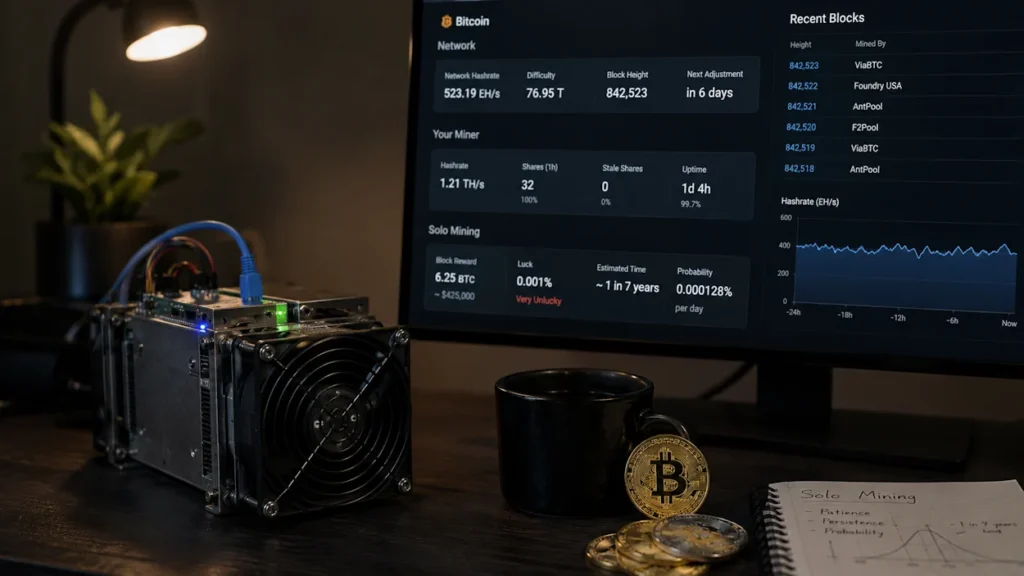 bitcoin solo mining chance